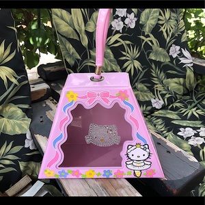 VINTAGE Hello Kitty ballerina Vinyl Bag,Wristlet Handbag